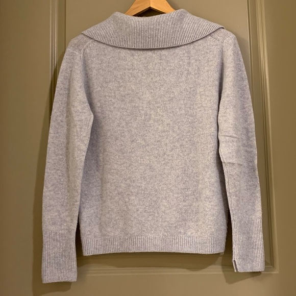 Brochu Walker Wool Cashmere Blend Split Neck Pullover Sweater Size XS Blue - Picture 11 of 12